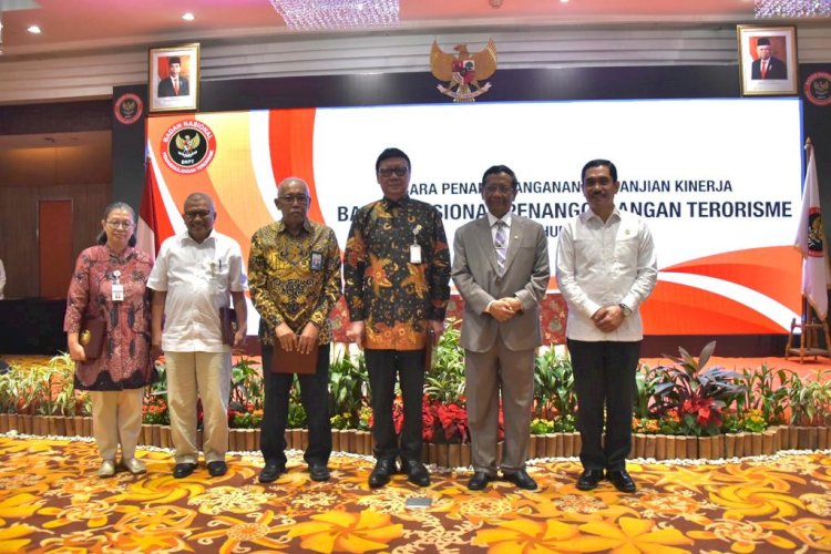 Tekad Wujudkan Good Governance dan Stabilitas Keamanan Nasional, Jajaran BNPT Tandatangani Perjanjian Kinerja 2020