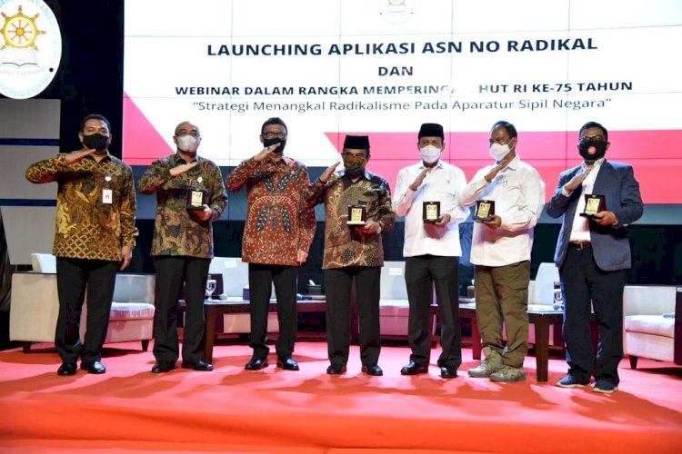 Kepala BNPT Sharing Strategi Pencegahan Radikalisme di Lingkungan ASN Dalam Peluncuran Aplikasi ‘ASN No Radikal’ Kemenpan-RB