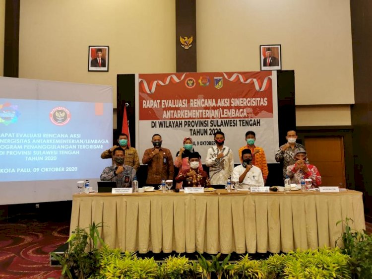 Tingkatkan Mutu Program Penanggulangan Terorisme, Satgas Sinergisitas Wilayah Sulteng Gelar Rapat Evaluasi Rencana Aksi K/L