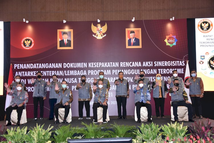 Perkuat Sinergisitas Penanggulangan Terorisme, BNPT Gelar Penandatanganan Rencana Aksi Kementerian/Lembaga Tahun 2021