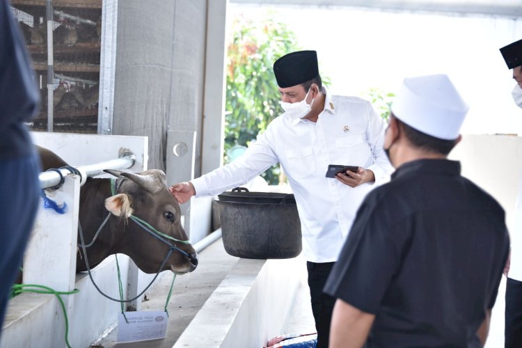 Pererat Silaturahmi Dengan Warga Sekitar, BNPT Sembelih Hewan Kurban Dalam Perayaan Idul Adha 1442 H