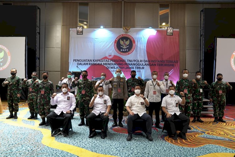 Tanggulangi Terorisme, BNPT Kuatkan Kapasitas Personel TNI-Polri dan Instansi Terkait di Wilayah Jawa Timur