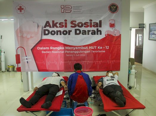 Sambut HUT Ke-12, BNPT Gelar Donor Darah