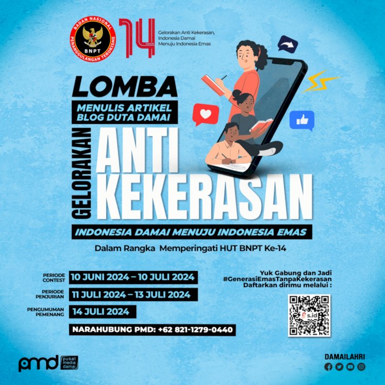 Ikuti Lomba Menulis Artikel Blog untuk Duta Damai BNPT